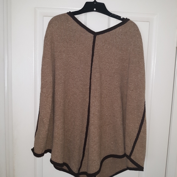 Patagonia Womens VNeck Poncho Pockets Cotton/Poly Blend Size M/L EUC - Picture 4 of 5